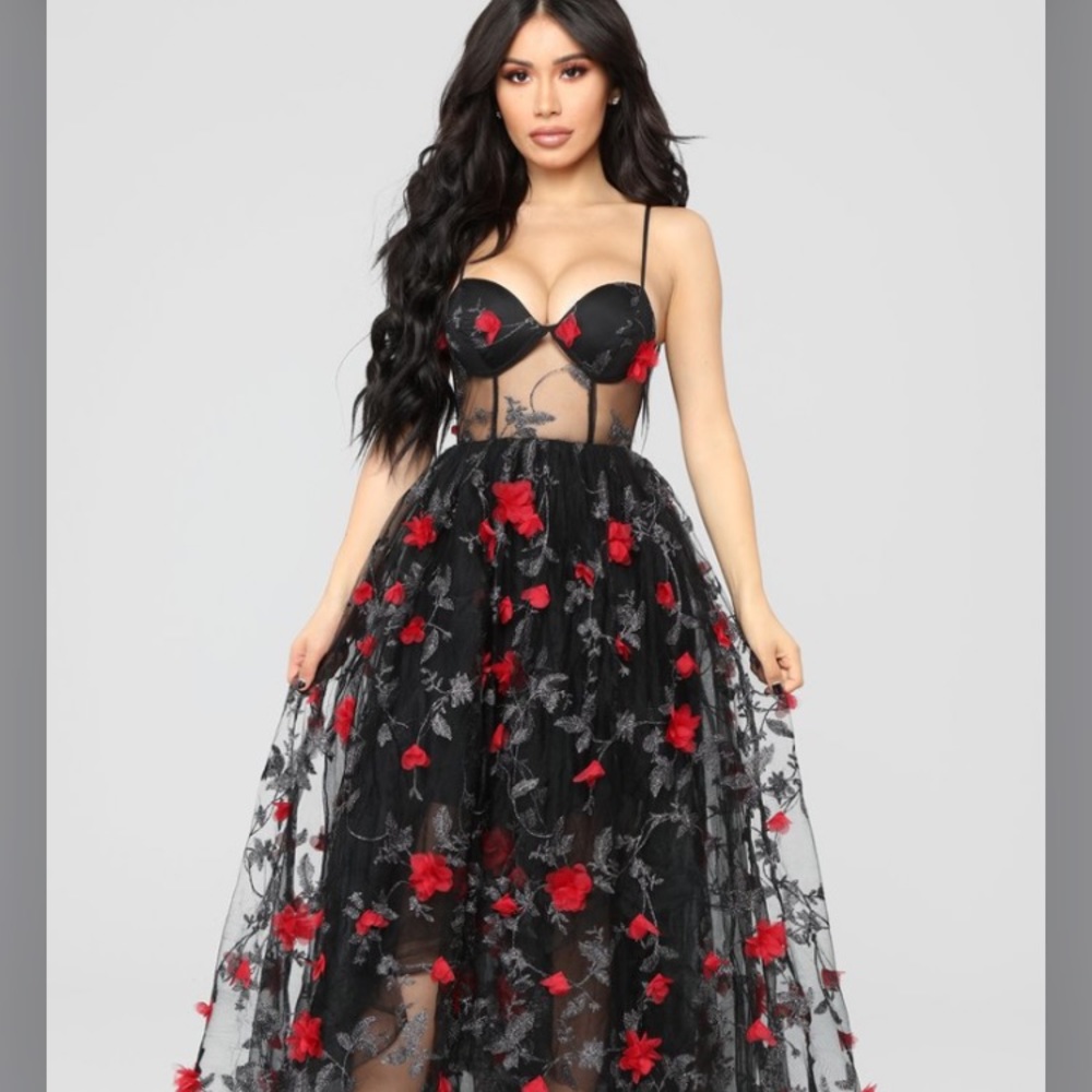 Full of drama floral gown